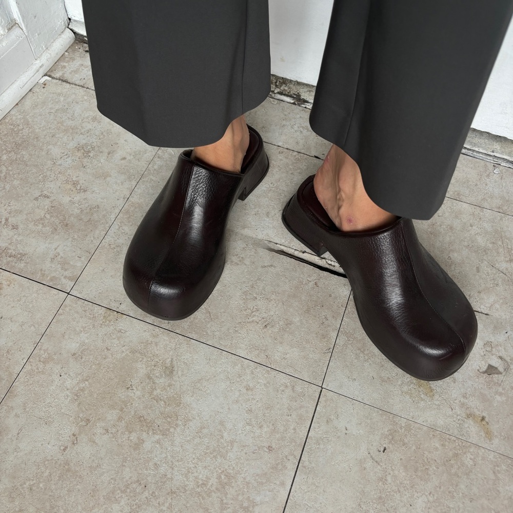 Miista | Brown Leather Pris Mules